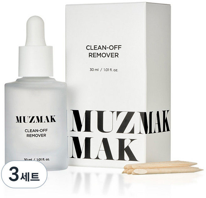 뮤즈마크 클린 오프 리무버 + 우드스틱 10p, 3세트, 30ml
