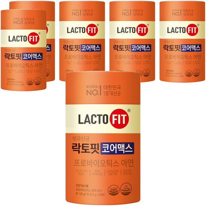 락토핏 생유산균 코어맥스 60p, 120g, 6개