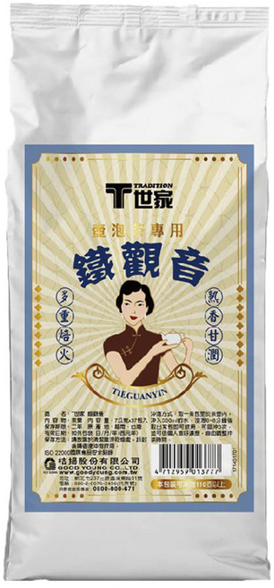 T世家 壺泡免濾大茶包 鐵觀音茶, 7g, 37包, 1袋