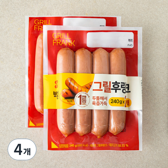 백설 그릴후랑크, 240g, 4개