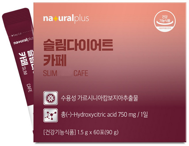 naturalplus 藤黃果萃取美式即溶咖啡粉隨身包 60條入, 90g, 1個