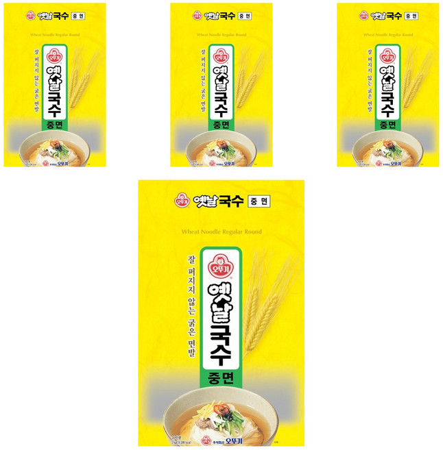 오뚜기옛날 국수중면, 3kg, 4개