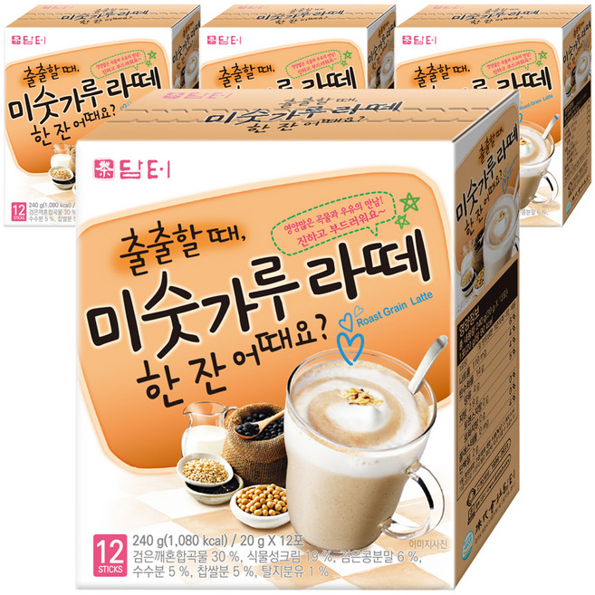 담터 미숫가루 라떼, 240g, 4개