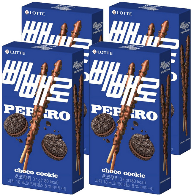빼빼로 초코쿠키, 37g, 4개