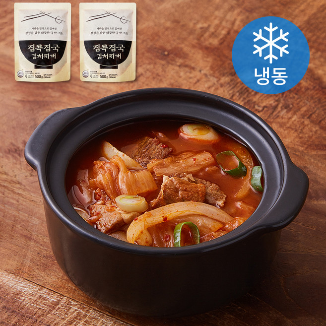 집콕집국 김치찌개 (냉동), 500g, 2개