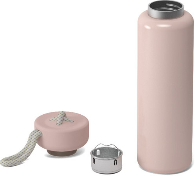 MARI STEIGER 鈕扣造型保溫瓶, 粉色, 450ml