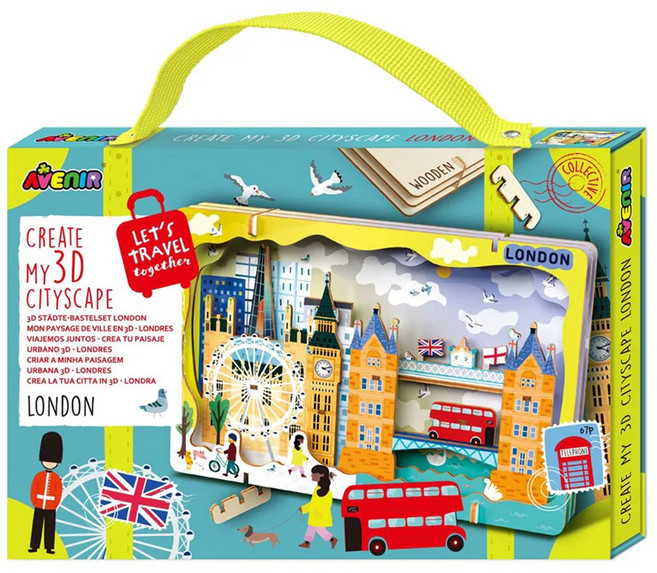 AVEnIR 我的3D手作城市風光 倫敦 1盒 木質夾板 紙製品