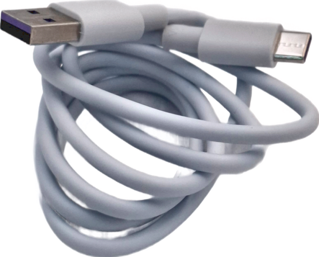 充電線 快充 USB-Type-C, 1m, 白色, 1組