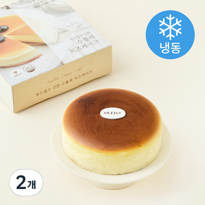 베즐리 부드럽고 진한 수플레 치즈 케이크 (냉동), 470g, 2개