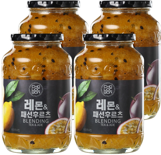 초록원 레몬 앤 패션후르츠 액상차, 1kg, 1개입, 4개