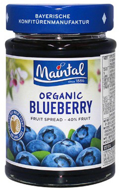 마인탈 사과즙으로 만든 유기농 블루베리잼, 200g, 1개