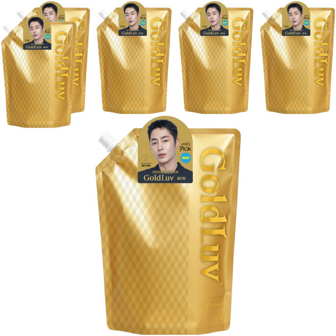 골드럽 섬유유연제 옐로라일락 리필, 6개, 2.3L