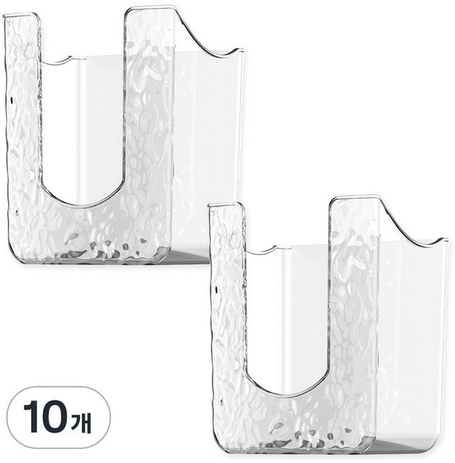 디블릭 샹드리에 물티슈 거치 홀더, 투명, 10개