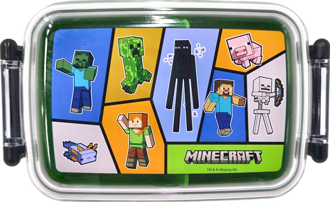 Skater 銀離子雙扣便當盒 170 x 105 x 60mm 450ml, Minecraft, 1個