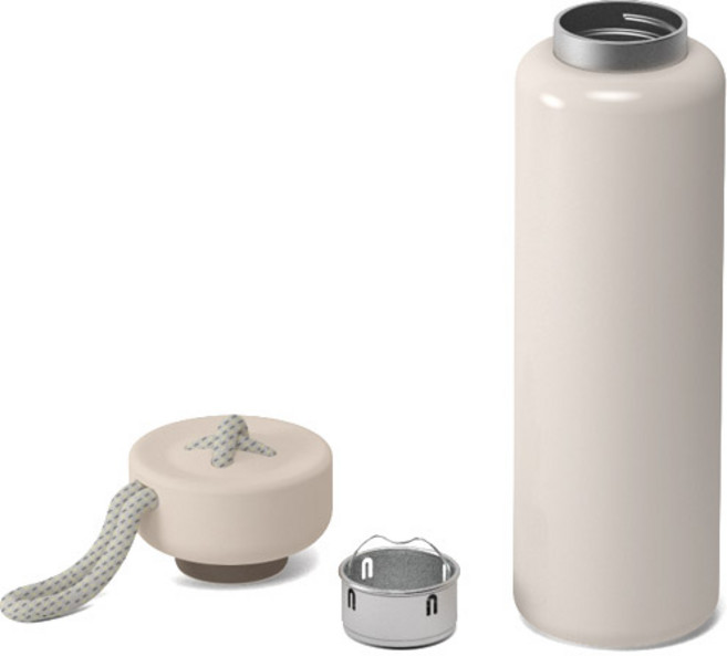 MARI STEIGER 鈕扣造型保溫瓶, 奶油米色, 450ml