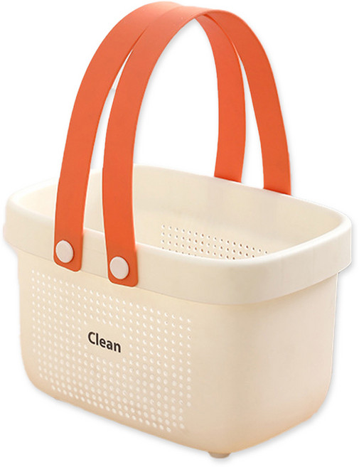 디블릭 파스텔 다용도 목욕 바구니, 화이트오렌지