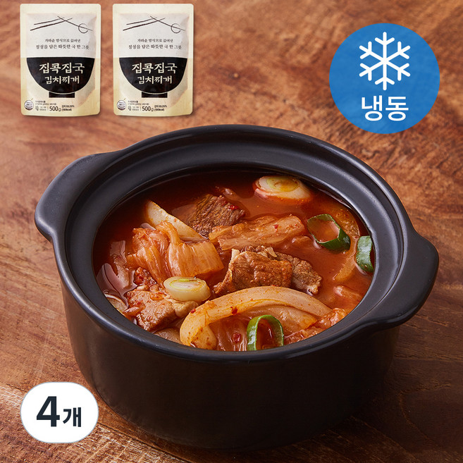 집콕집국 김치찌개 (냉동), 500g, 4개
