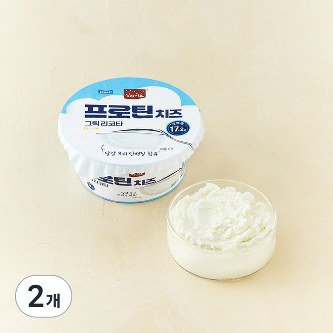 상하치즈 프로틴 치즈 그릭 리코타, 150g, 2개, 1개입