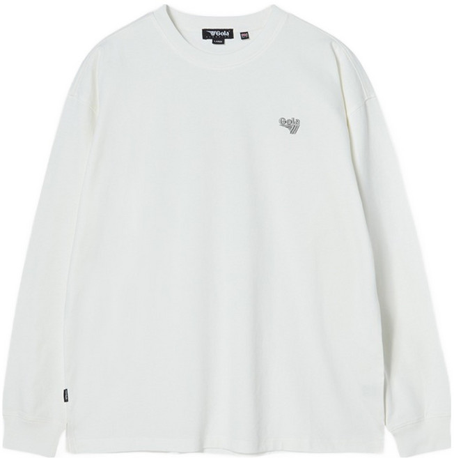 Gola 男女通用 Essential 長版棉質袖T恤 WGLA6UBLSZ81, 白色
