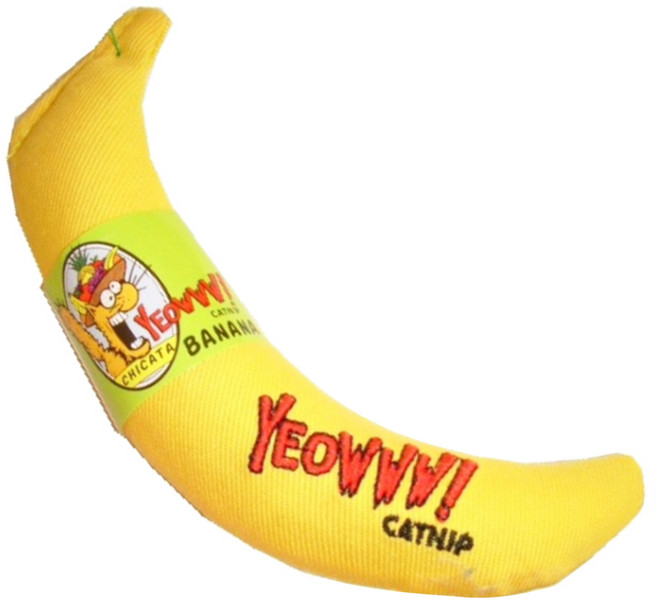 YEOWWW! 貓草玩具 經典香蕉 柔軟舒適 激發玩耍天性 舒緩情緒, 1個