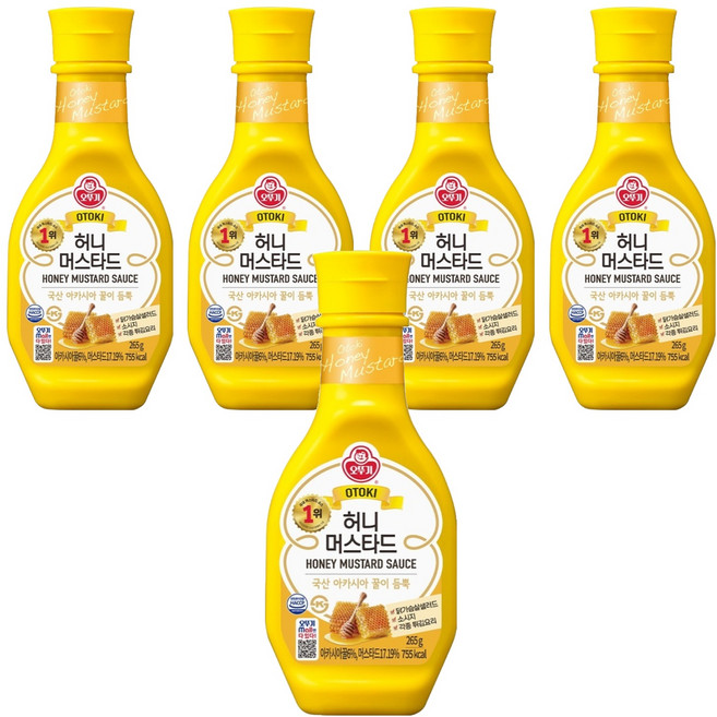 오뚜기 허니머스타드, 265g, 5개