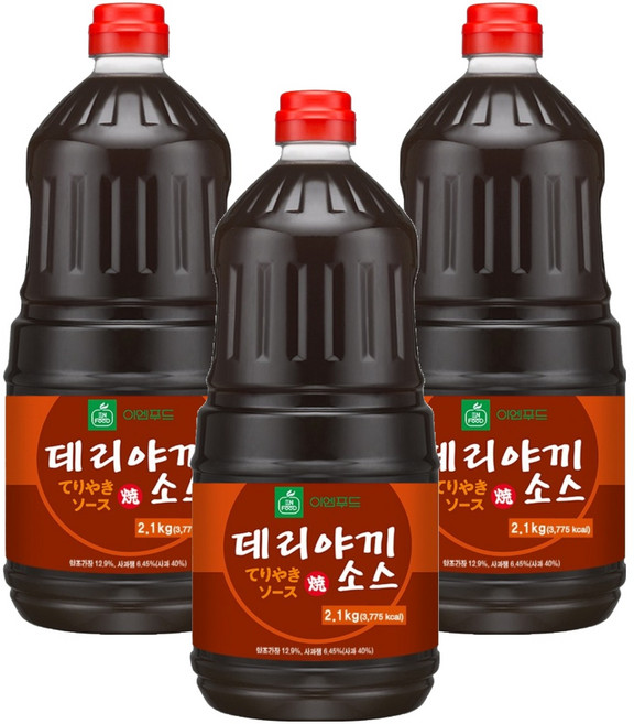 이엔푸드 데리야끼소스, 2.1kg, 3개