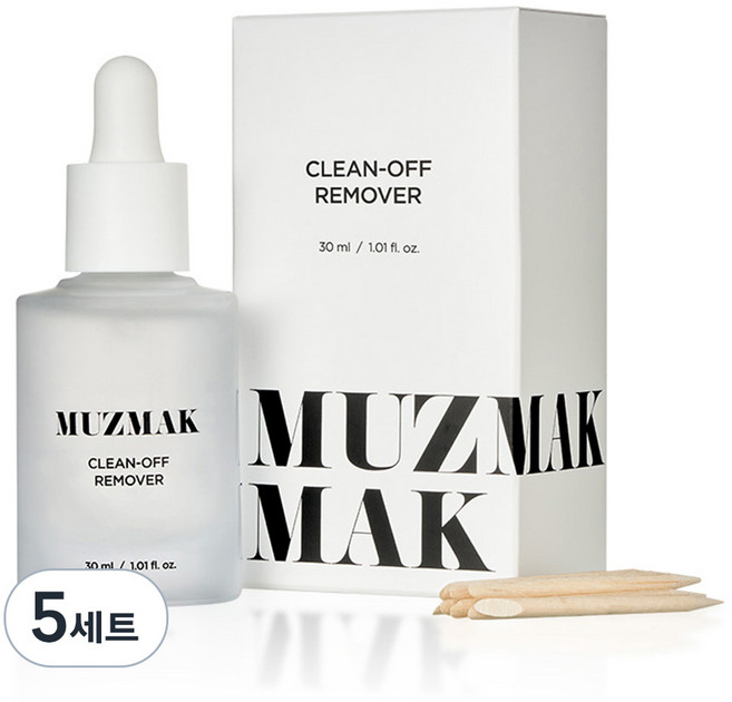 뮤즈마크 클린 오프 리무버 + 우드스틱 10p, 5세트, 30ml