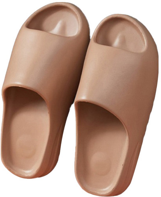 bebehome 二代柔軟輕量椰子拖鞋 厚底 圓頭, 咖啡色, 36~37cm