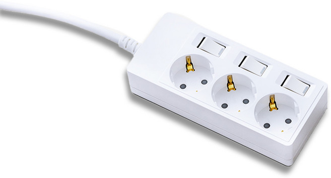 엘리펀탭 자동소화 개별 멀티탭 3구, 1.5m, 1개