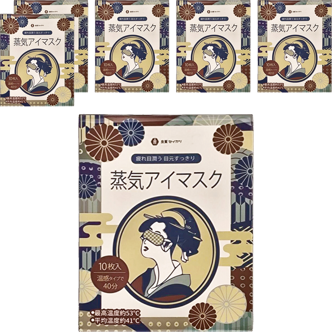 Ryoshitsu Seikatsu 良質生活 YEER醫悅氛芳 日本良質40度蒸氣眼罩 熱敷眼罩 茉莉花 歌舞伎版, 10片, 6盒