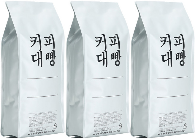 커피대빵 테라 센서리 블렌딩 원두커피, 홀빈(분쇄안함), 1kg, 3개