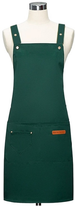 레바나 카페 공방 학원 H형 방수 미술용 앞치마, 그린