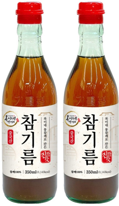 복이네먹거리 통깨로 만든 진한맛 참기름, 2개, 350ml