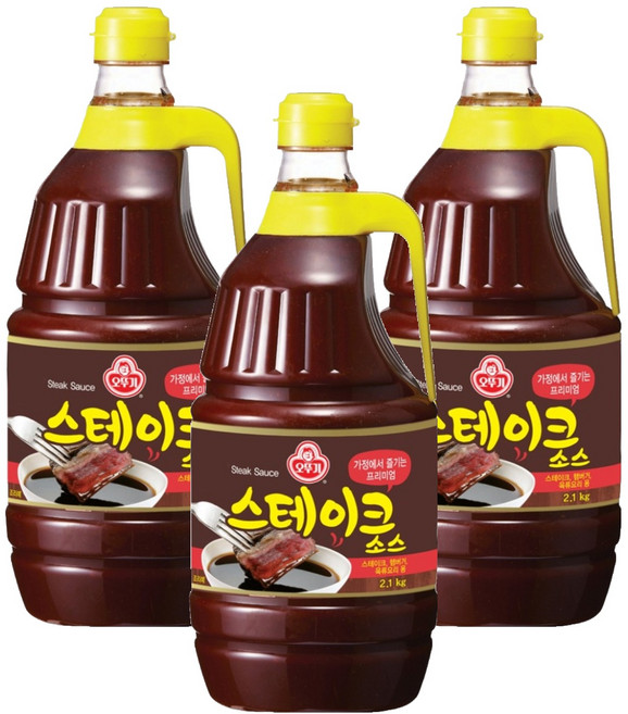 오뚜기 스테이크 소스, 2.1kg, 3개