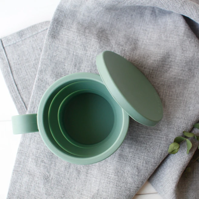 윙커 국산 파스텔 실리콘 자라바컵, 다크그린, 1개 - 쿠팡