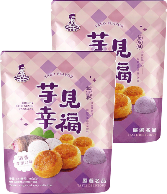 MR.HERO 英雄哥 芋見發財脆皮酥 蛋奶素, 108g, 2包