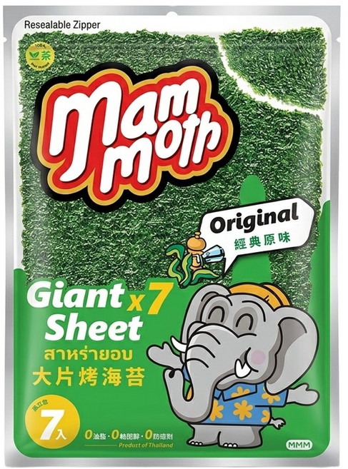 mam moth MM象 泰式烤海苔 經典原味, 42g, 1包