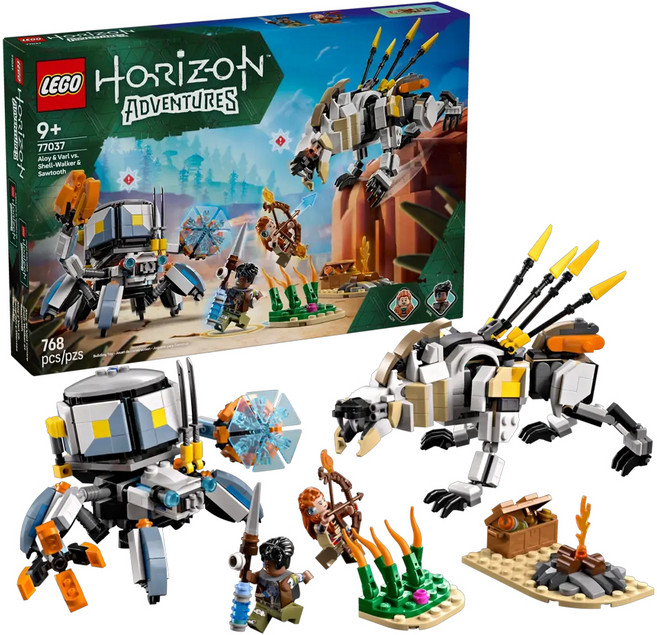LEGO 77037 地平線系列 亞蘿伊和華爾大戰殼行者與鋸齒獸 Aloy & Varl vs. Shell-Walker & Sawtooth, 1盒
