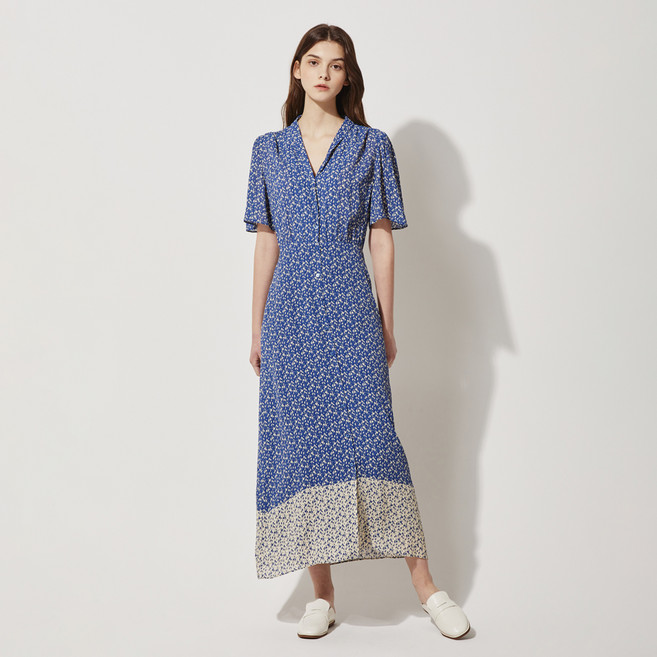 아떼바네사브루노 여성용 패턴 셔츠형 원피스 VLDR1B221