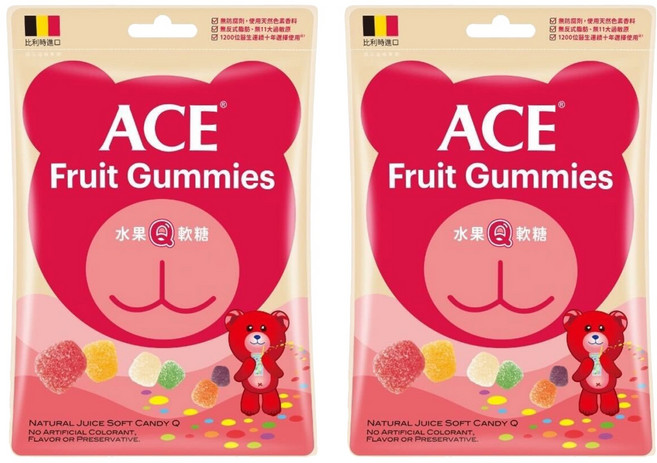 ACE 水果Q軟糖, 48g, 2包