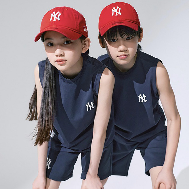 뉴에라 MLB 베이직 로고 오버핏 민소매 티셔츠 뉴욕 양키스 1517097