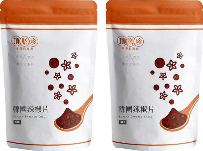 頂膳珍 韓國辣椒片, 80g, 2包