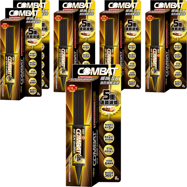 COMBAT 威滅 強力滅蟑凝膠餌劑, 8g, 6盒