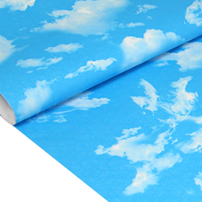 WA. WALL ART 歐風防水自黏壁紙, 白雲朵朵