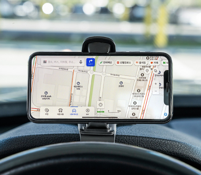 생활공식 360도 회전 차량용 핸드폰 거치대, 블랙, 1개