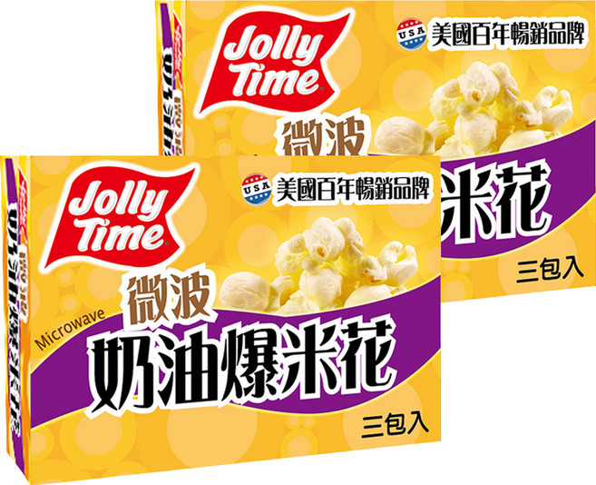 Jolly Time 微波爆米花 奶油口味, 300g, 2盒
