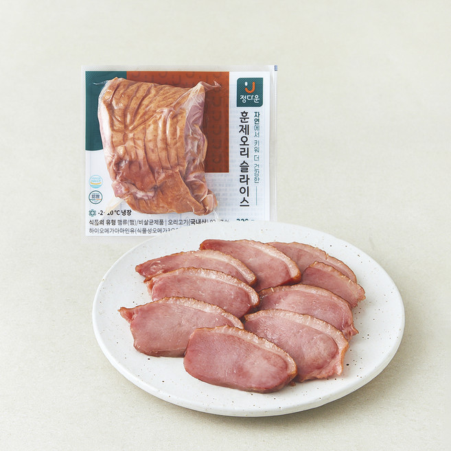 정다운 훈제오리 슬라이스, 200g, 1개
