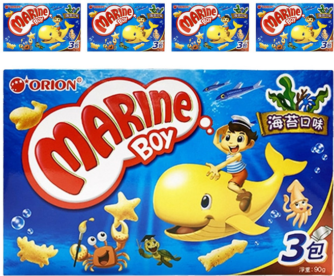 ORION 好麗友 好多魚餅乾 海苔口味, 90g, 5盒