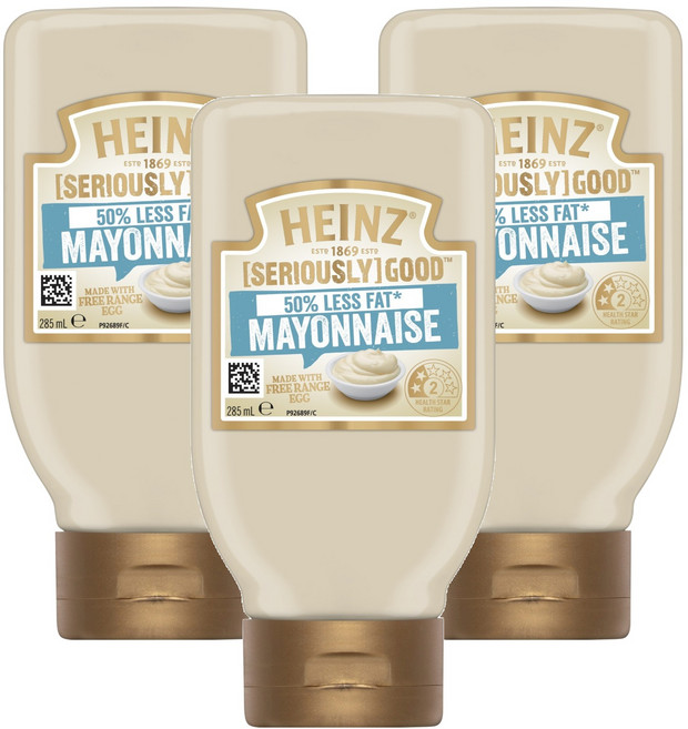 하인즈 50% 지방을 줄인 마요네즈, 285ml, 3개