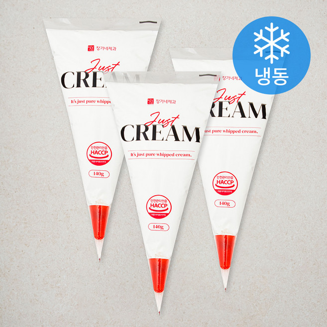 장가네제과 생크림 3개입 (냉동), 420g, 1개